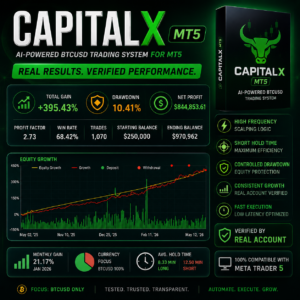 CAPITALX EA MT5 v1.8 + SetFiles | Review: Trend-Following Gold EA