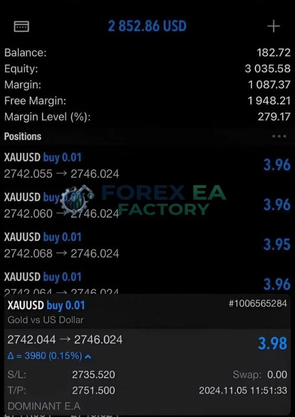 Dominant EA Pro MT5 results2