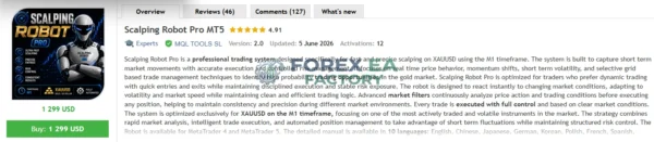 Scalping Robot Pro MT5 MQL5 Review