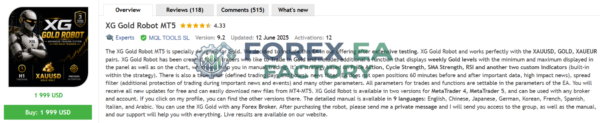 XG GOLD ROBOT MT5 V9.0 MQL5
