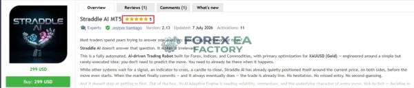 Straddle AI EA MT5 MQL5 Review