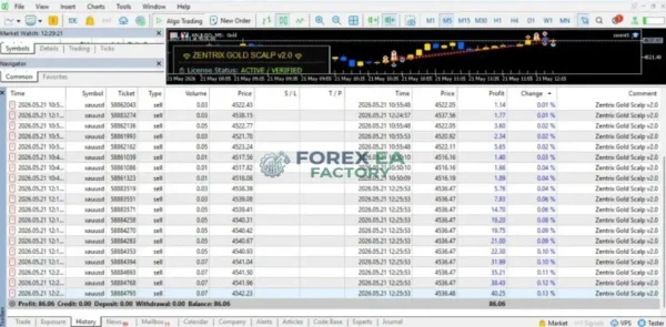 Zentrix Gold Scalp Pro MT5 Result 3