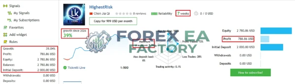 Cosmos Orion MT5 MQL5 Live Signal 39% Growth