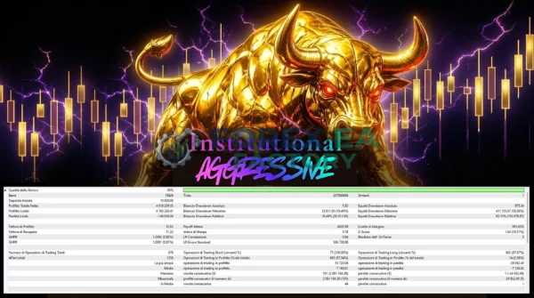 Institutional Aggressive XAUUSD MT5 backtest results 2